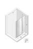 NZ2 Drzwi wnękowe OXIA 1D P 100x200 szkło czyste 8mm Active Shield 2.0