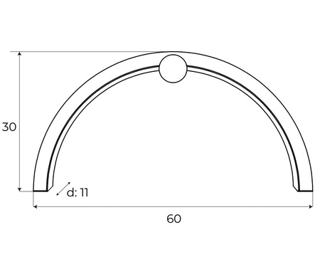 MAXLIGHT W0335 KINKIET TRIO ARC POLISHED BLACK IP44