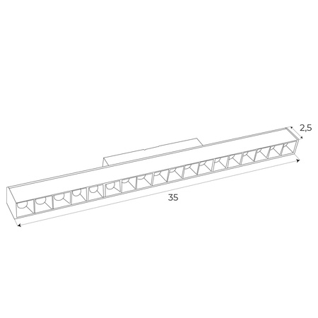 MAXLIGHT M0005D LAMPA MAGNETYCZNA LINIOWA SYSTEM DALI 18W 1049LM 3000K