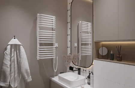 Instal Projekt Standard Electro Grzejnik elektryczny  50x120 cm biały połysk/white silk GŁE-50/120+GH-06C1