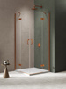 Kabina NESTA COPPER BRUSHED 2D kwadratowa  100x100x200 czyste 6mm Active Shield 2.0
