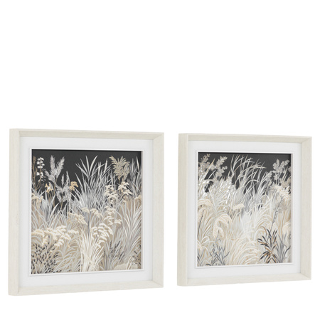 Obraz w ramie „Evening Peace” – biały, 30,5 × 3,2 × 30,5 cm, zestaw 2 szt.