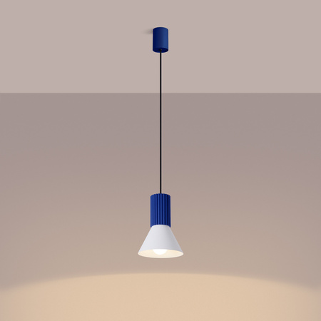 Lampa wisząca ESTRIA 1 biała/ultramaryna