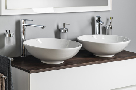 PAX bateria umywalkowa wysoka z przedłużoną wylewką, chrom