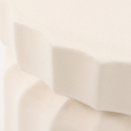 Cirella Side Table Cream 400x400x450mm