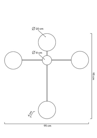 MOOSEE lampa ścienna SHADOW 4 czarna