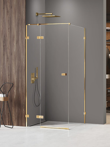Kabina prysznicowa AVEXA XR GOLD SHINE 1D prostokątna L 80x70x200 szkło czyste 6mm Active Shield 2.0
