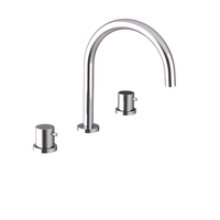 ULTRASAN trzyelementowa bateria umywalkowa bez odpływu, chrom