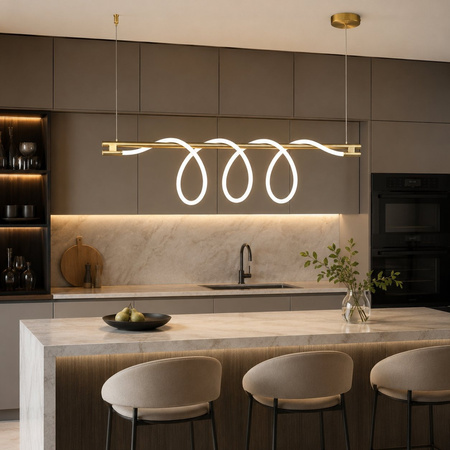 Lampa wisząca FANTASIA LONG LED złota 120 cm