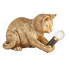 Lampa stołowa Kitten – vintage złota, 31 × 18,3 × 17,5 cm