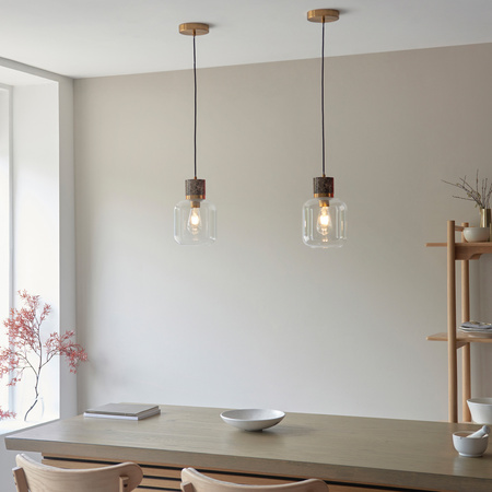 Travi 1 Pendant Light Dark Brown Emperador Marble