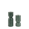 Taraza Marble Candlesticks Green S/2 100/150mm
