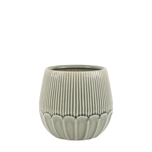 Elia Ceramic Planter Green 205x205x190mm