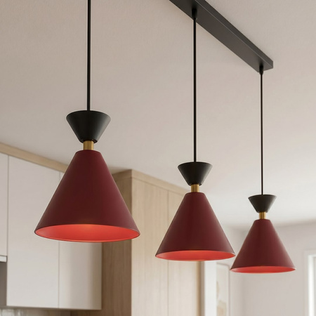 KLEVER 3 BURGUNDY BLACK