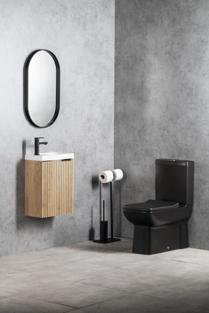 AGOS umywalka kompozytowa bez przelewu 40x22cm, biały, lewa/prawa