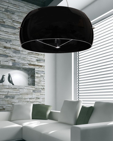 NOWOCZESNA LAMPA WISZĄCA CZARNA STILIO D40