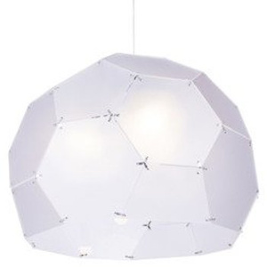 Lampa wisząca DOME nowoczesna, geometryczna z chromowanymi detalami 80 cm