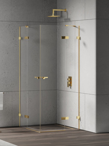 Kabina prysznicowa EVENTA GOLD SHINE 2D prostokątna 80x100x200 szkło czyste 8mm Active Shield 2.0
