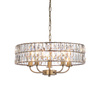 Clifton 5 Pendant Light Antique Brass