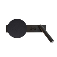 HOTEL MOOD kinkiet B czarny z blachą czarną