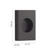 Zasobnik na torebki papierowe 134x26x90 mm, czarny mat