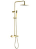 Zestaw prysznicowy z baterią termostatyczną, złoto