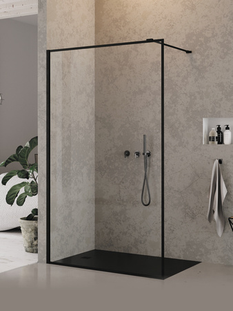 KABINA NEW MODUS BLACK ŚCIANKA U 90x200 CZYSTE 8mm ACTIVE SHIELD