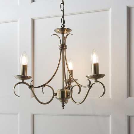 Bernice 3 Pendant Light Antique Brass
