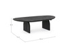 BIZZOTTO stolik kawowy MONTERREY 135x76 czarny
