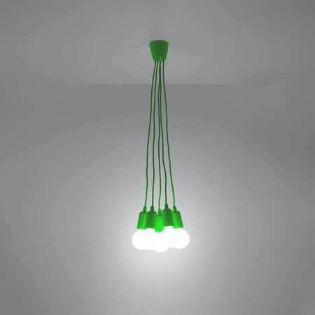 Lampa wisząca DIEGO 5 zielony