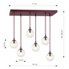 COSMO 6 BURGUNDY TRANSPARENT