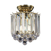 Lampa sufitowa Fargo – mosiądz / przezroczysty, 23 × 23 × 28 cm