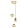 Dimple 3 Pendant Light Satin Brass