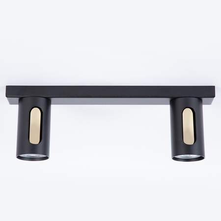 FLOW 2 plafon czarny/złoty