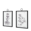 Obraz w ramie „Petiole” – czarny, 22 × 1,1 × 27 cm, zestaw 2 szt.
