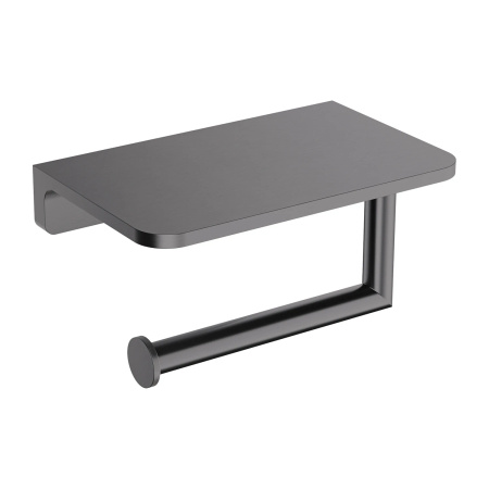 MODERN PROJECT uchwyt na papier toaletowy z półką, antracyt szczotkowany