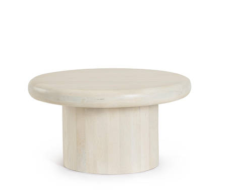 Stolik kawowy BIZZOTTO LOPEZ Ø75 naturalny – drewno mango, nowoczesny design