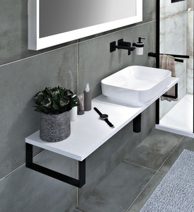 PLATO blat Rockstone 1100x24x360mm, biały mat