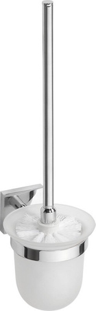 X-SQUARE wisząca szczotka do WC, szkło mleczne, chrom