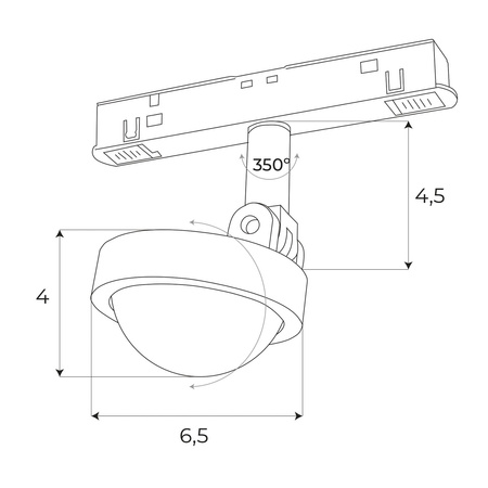 Maxlight M0018D Reflektor Magnetyczny  System Dali 8W 766LM 3000K