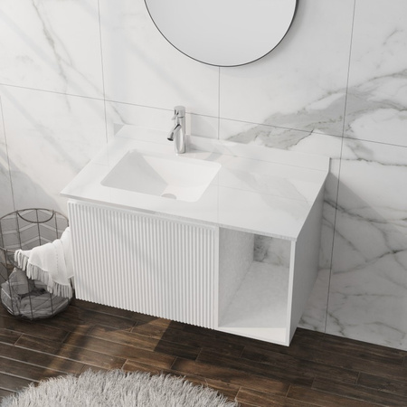 Szafka wisząca z blatem i umywalką Kent White 900