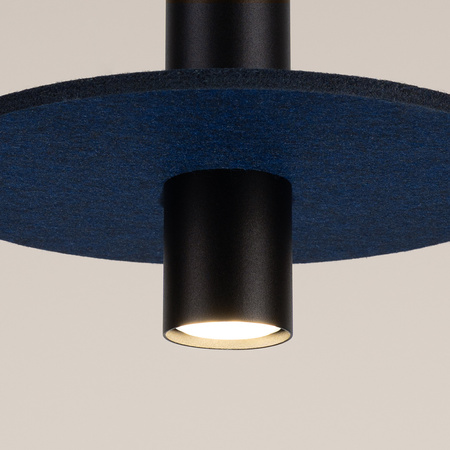 Lampa wisząca PELTA 1 czarna/granatowa