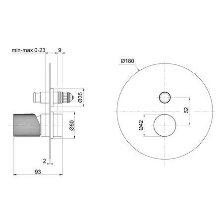ULTRATAP bateria prysznicowa podtynkowa, 2 wyjście, czarny mat