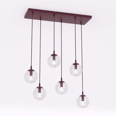 COSMO 6 BURGUNDY TRANSPARENT