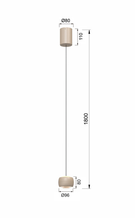 6039-113 QUIBERON Lampa pojedyncza piaskowy