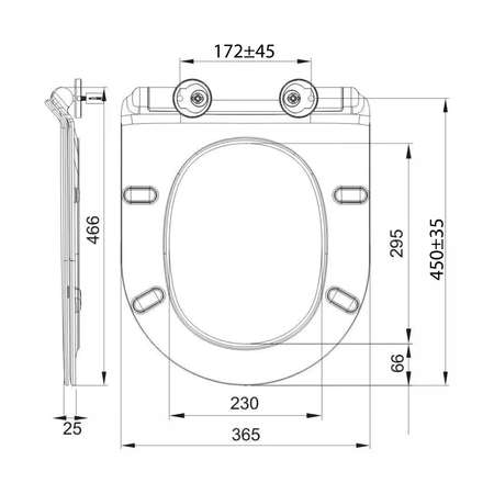 Deska WC, SLIM, Soft Close, Easy Take, biały