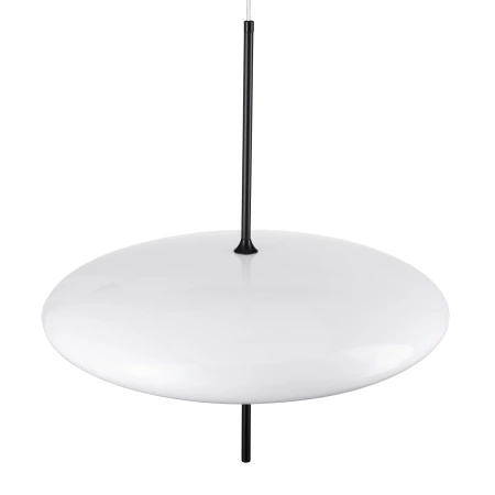 Lampa wisząca PIATTO 50 cm - biały, eliptyczny klosz