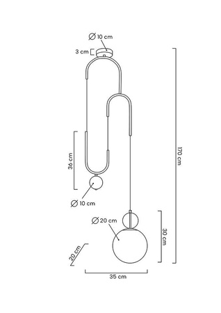 MOOSEE lampa wisząca LIFT złota