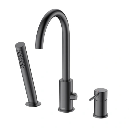 Bateria wannowa 3-otworowa, gun metal