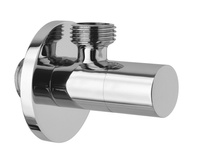 Zawór kątowy z nakrętką, okrągły, 1/2" x 3/8", chrom